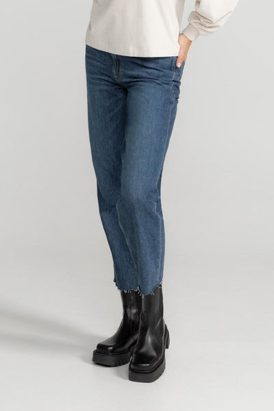 Straight Jeans Medlar Middark