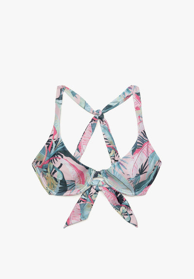 Bikini Top Cross Back with Wires FORTUNEI Recycled Print
