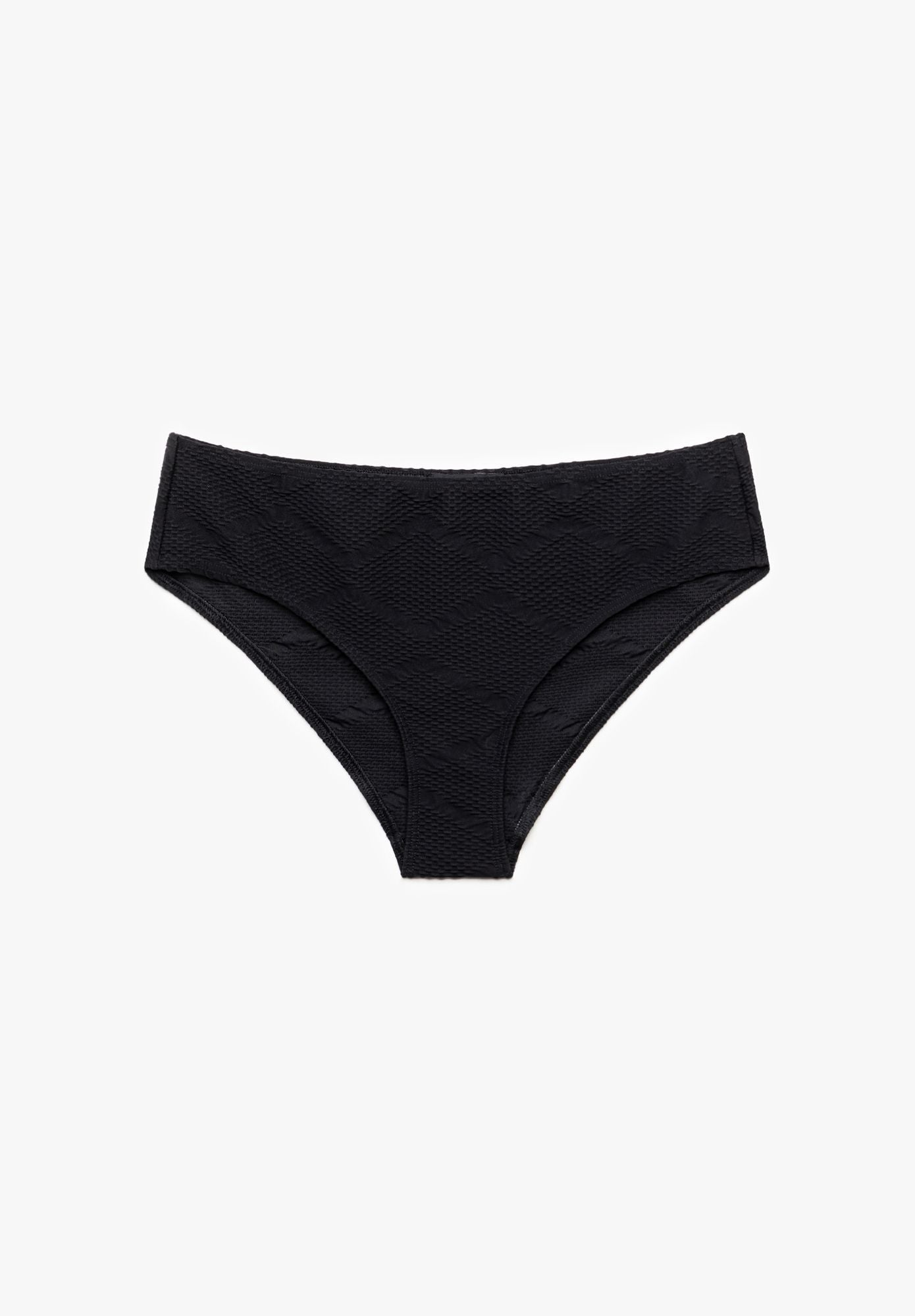 LOVJOI nachhaltiger schwarzer Bikini-Slip mit breitem Bund